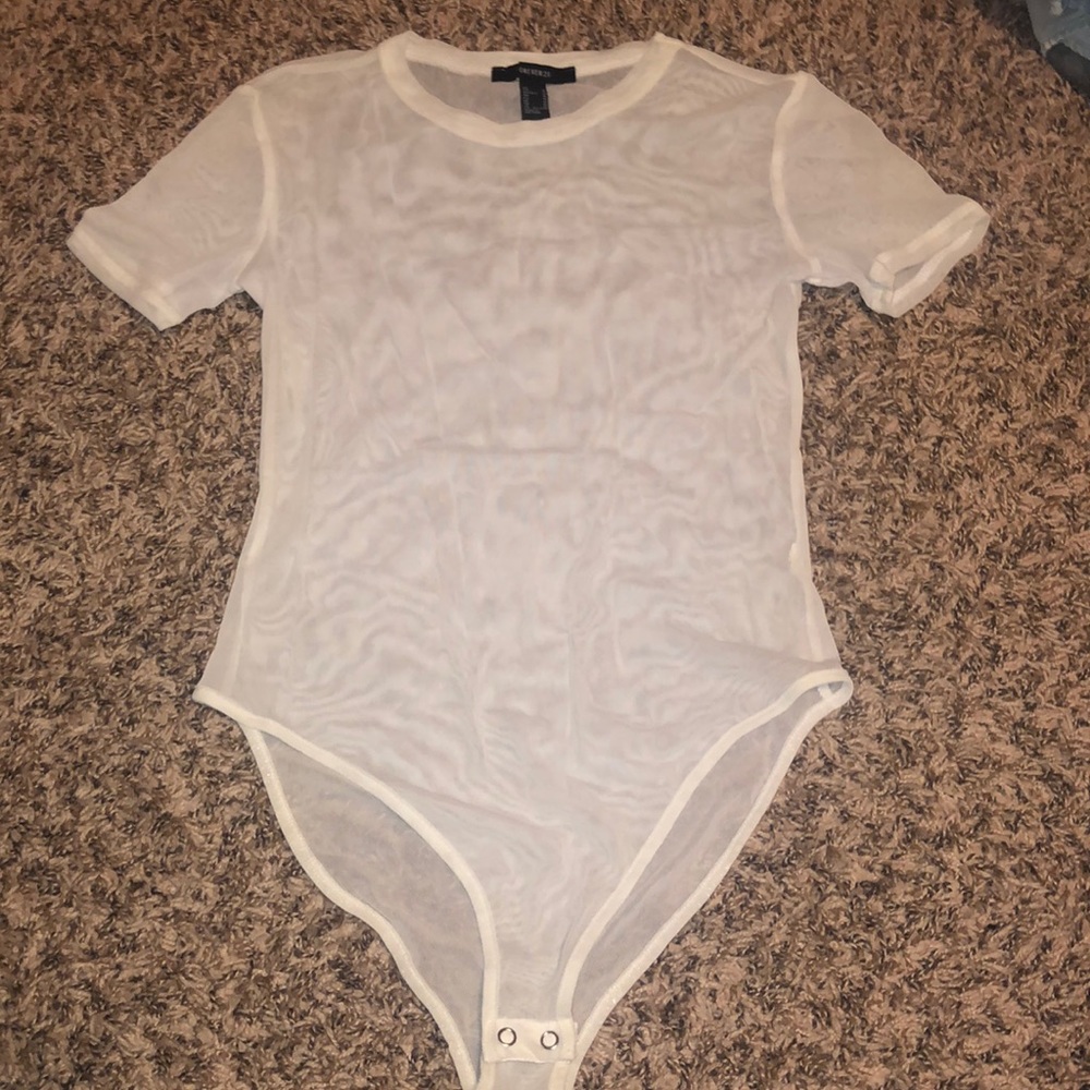White mesh bodysuit
